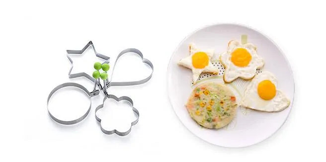 Pack of 4 New Mould Style Fried Egg Pancake Shaper